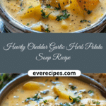 Hearty Cheddar Garlic Herb Potato Soup Recipe