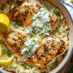 Dump‑and‑Bake Chicken Tzatziki Casserole