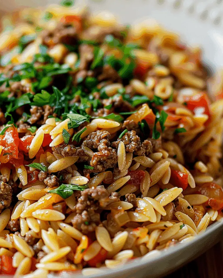 Ground Beef Orzo