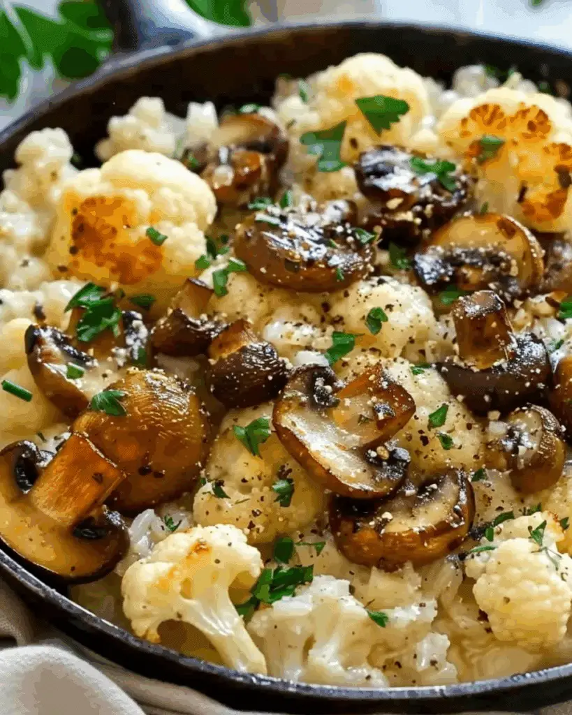 Garlic Cauliflower Mushroom Skillet: Quick & Delicious Dish