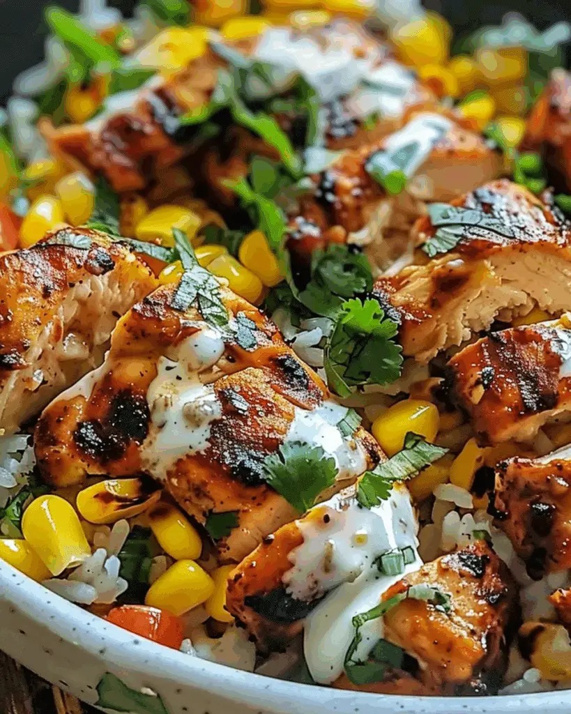 Street Corn Chicken Rice Bowl