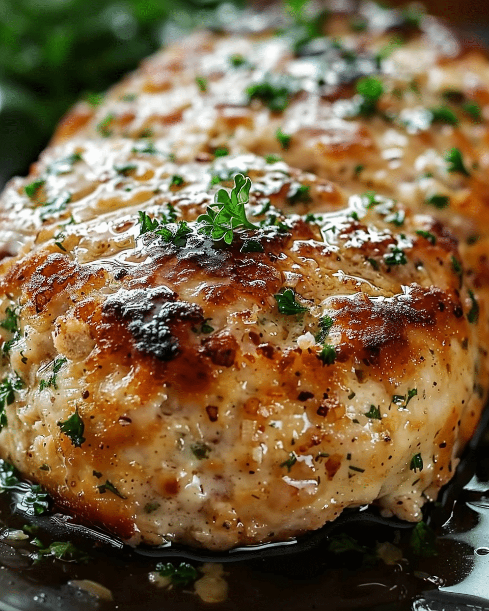 Garlic Parmesan Chicken Meatloaf