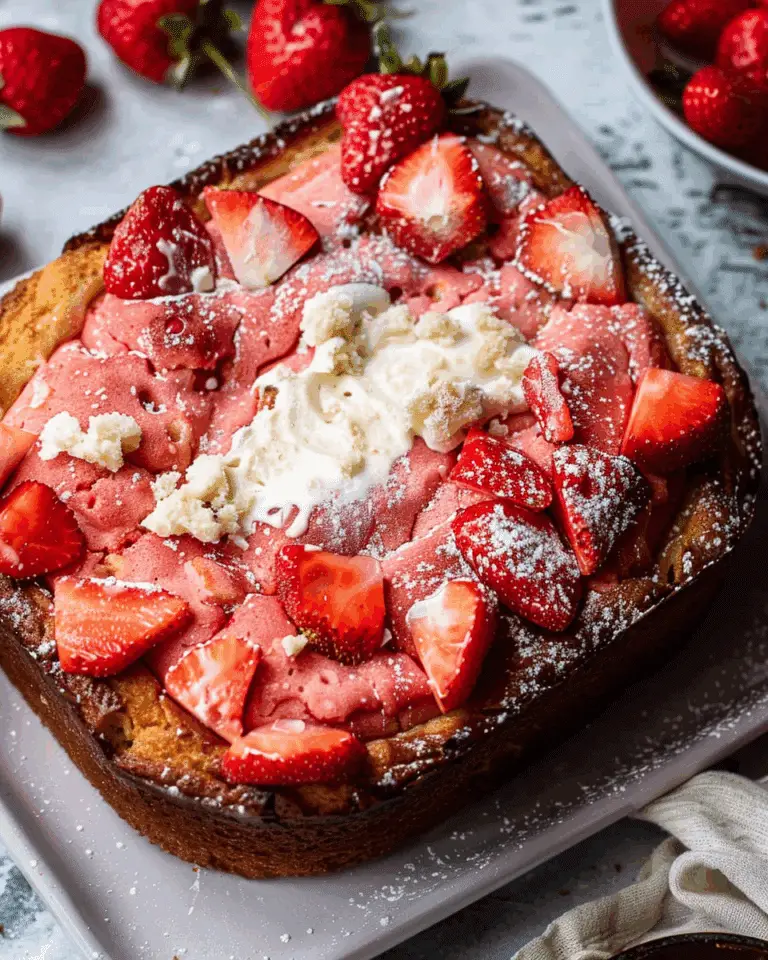 Strawberry Earthquake Cake