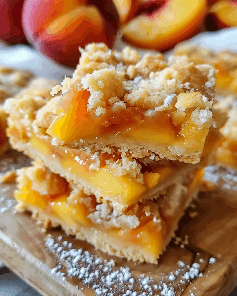Heavenly Summer Peach Bars: A Sweet Slice of Sunshine