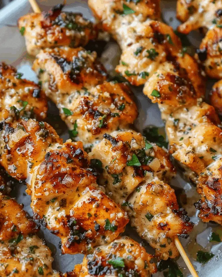 Ranch Garlic Parmesan Chicken Skewers
