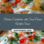 Chicken Enchiladas with Sour Cream White Sauce