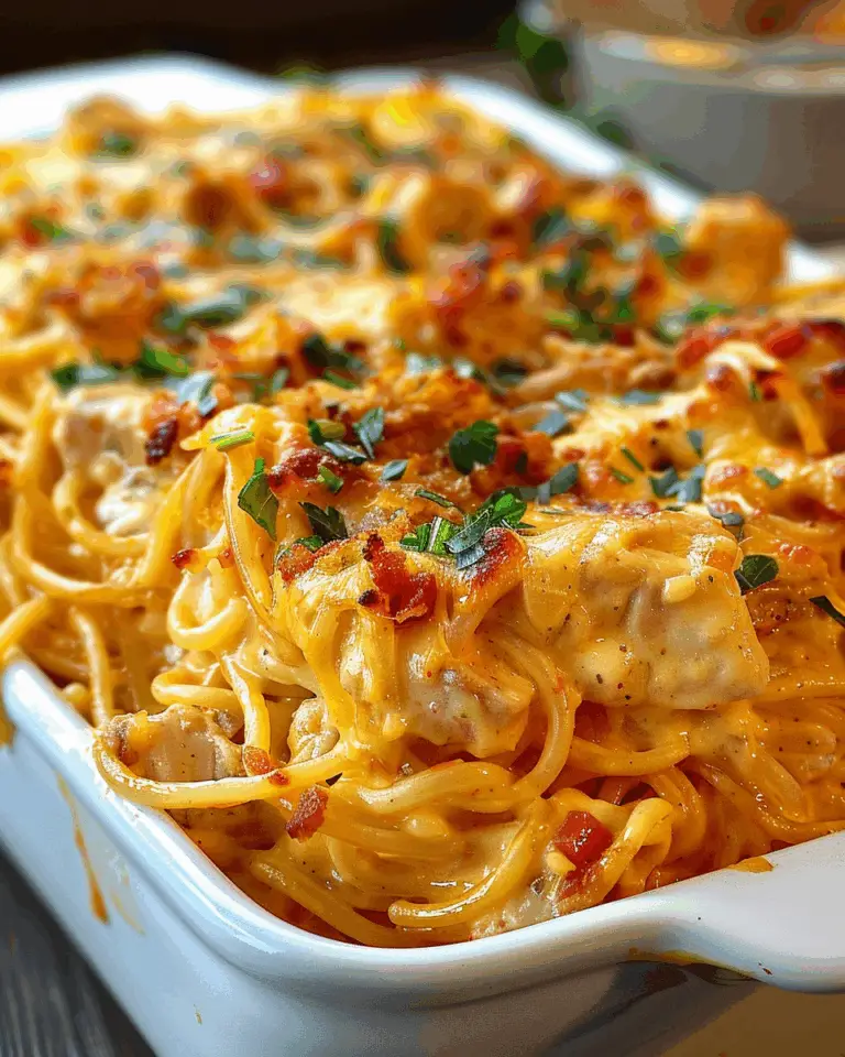 Irresistible Spicy Southern Cheesy Chicken Spaghetti Casserole