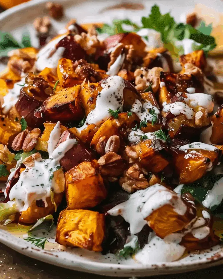 Roasted Pumpkin with Yogurt Sauce and Pine Nuts