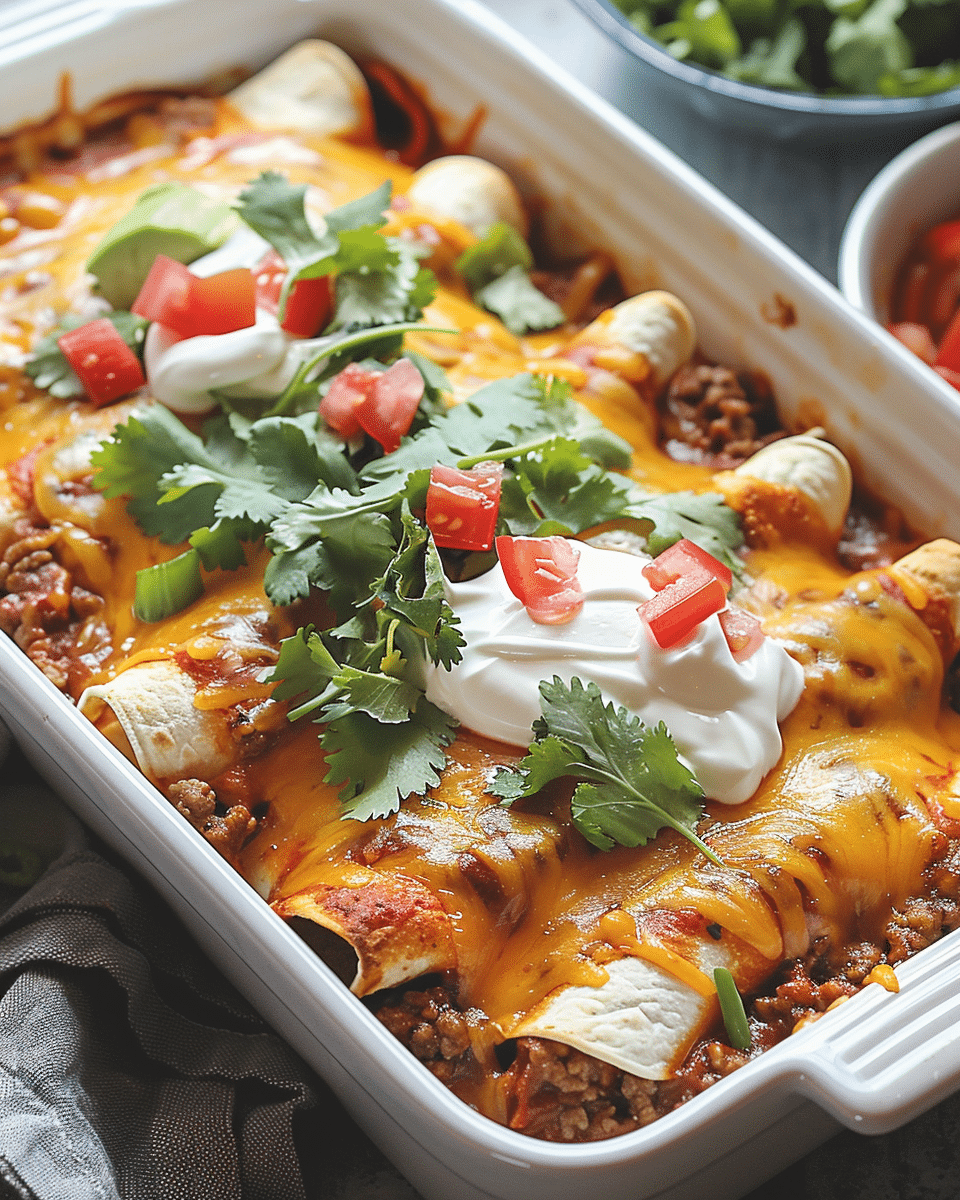 Easy Ground Beef Enchiladas