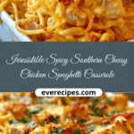Irresistible Spicy Southern Cheesy Chicken Spaghetti Casserole