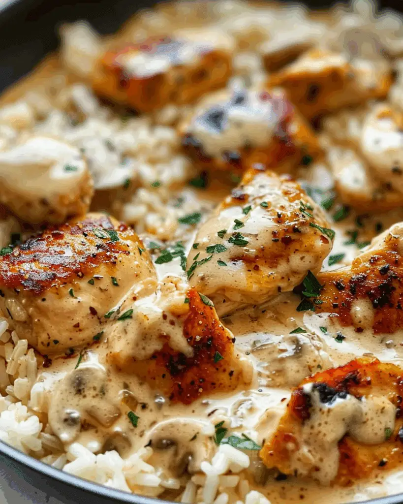 Creamy Smothered Chicken and Rice