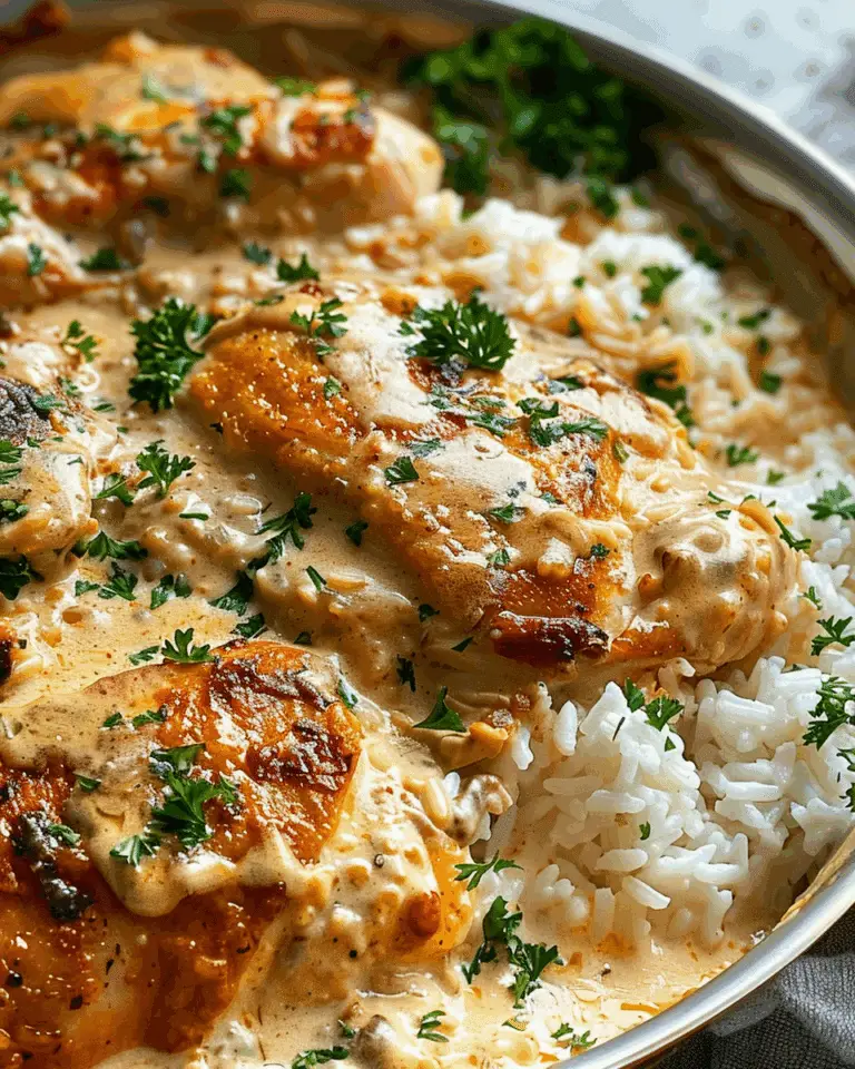 Creamy Smothered Chicken and Rice
