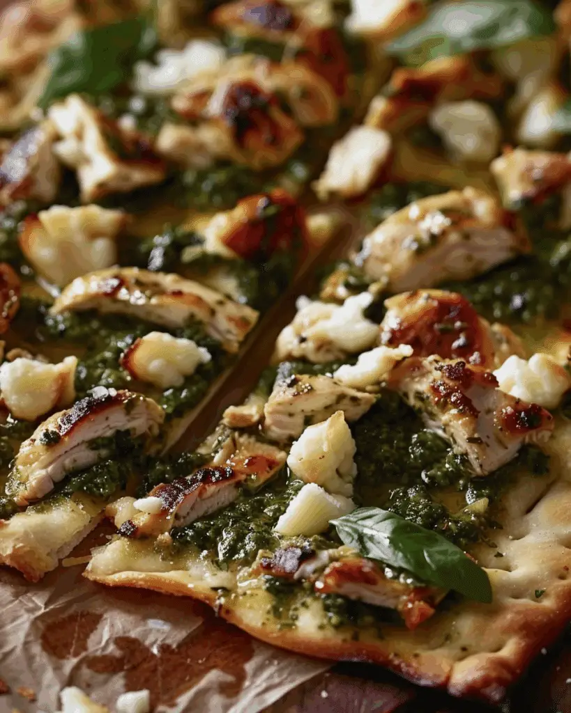 Pesto Chicken Flatbread