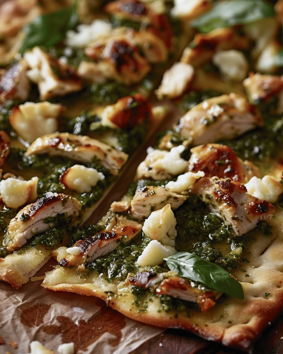 Pesto Chicken Flatbread