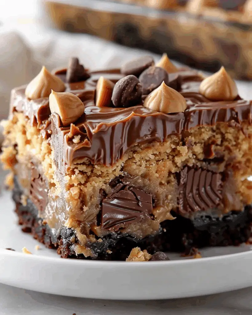 1-Bowl Peanut Butter Cup Dump Cake