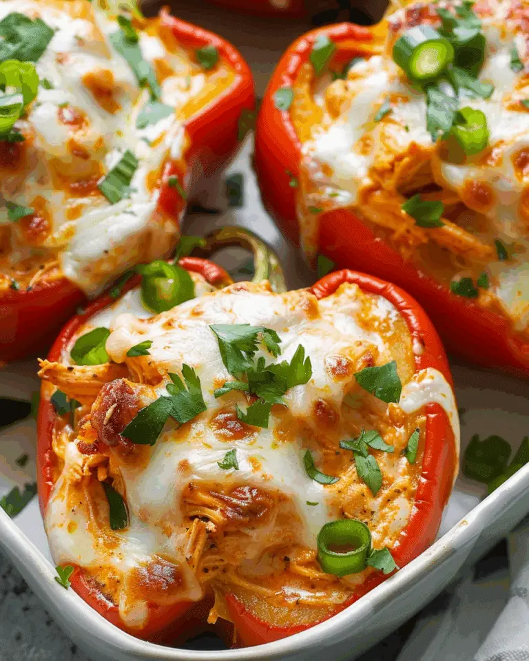 Buffalo Chicken Stuffed Peppers