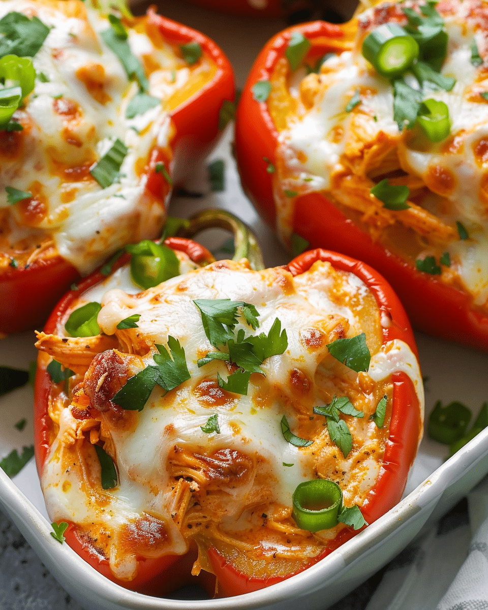 Buffalo Chicken Stuffed Peppers