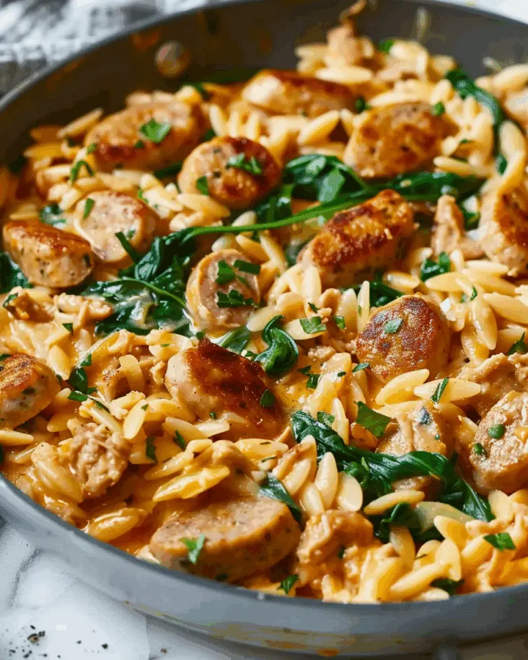 Creamy Chicken Sausage Orzo