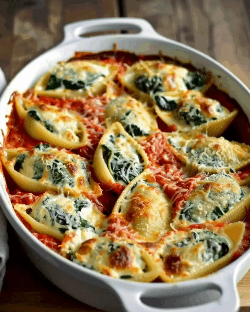 Spinach and Ricotta Stuffed Shells