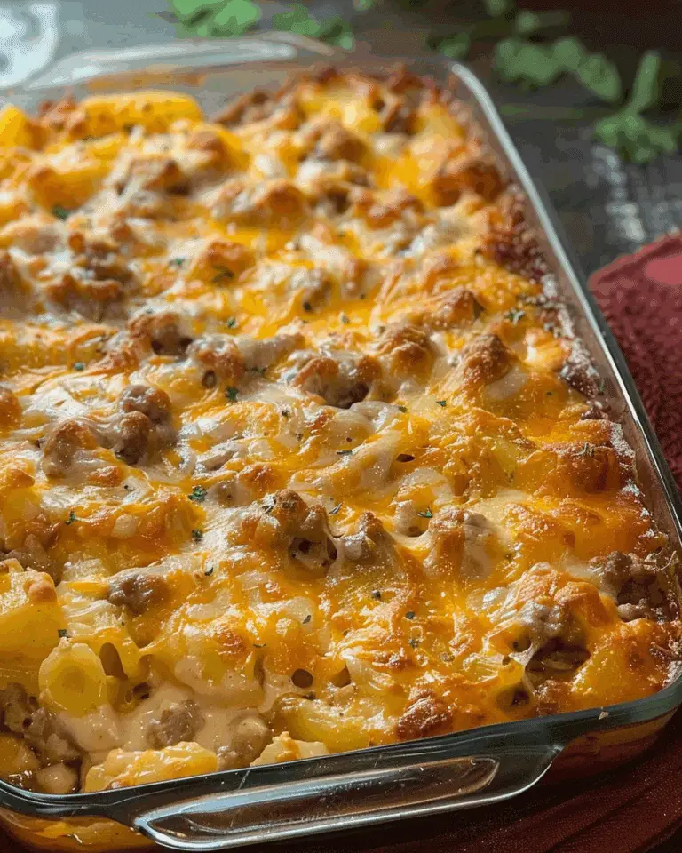 Cheesy Hamburger Potato Casserole