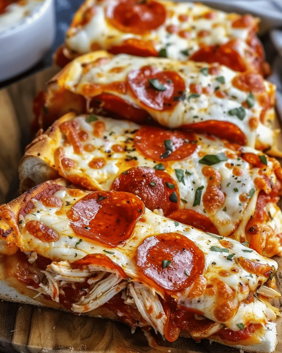 Chicken Pepperoni Pizza Melts