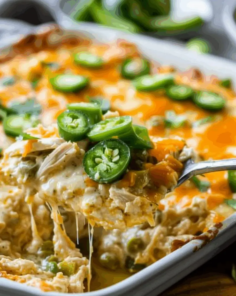 Cottage Cheese Green Chili Chicken Casserole