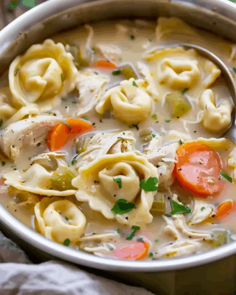 Slow Cooker Chicken Tortellini Soup