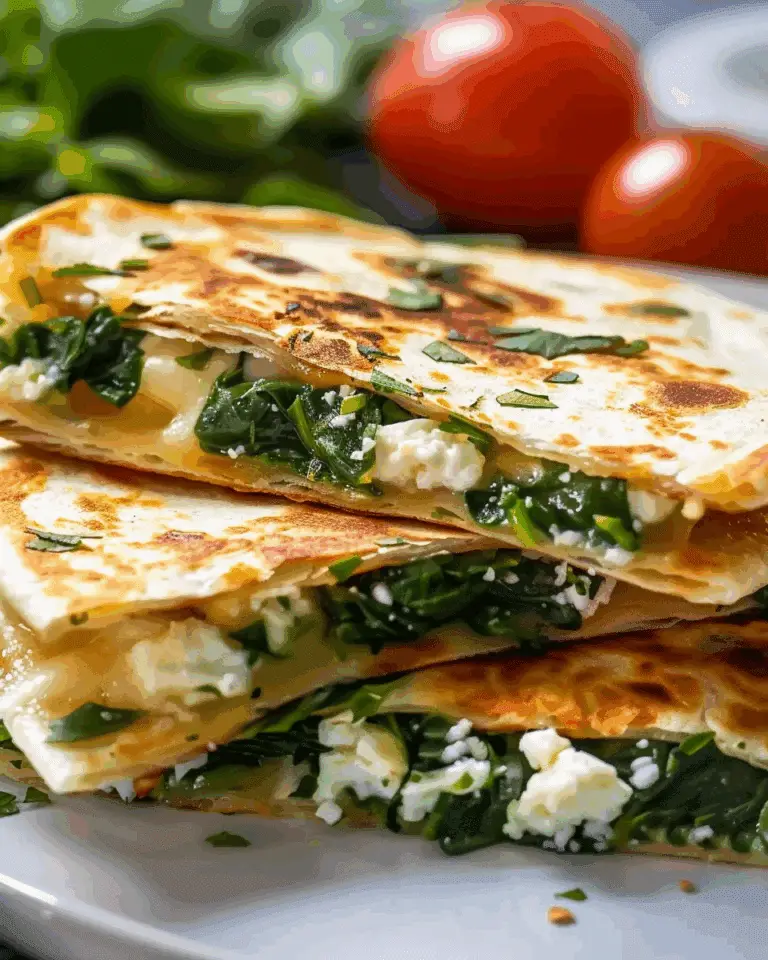 Spinach and Feta Quesadillas