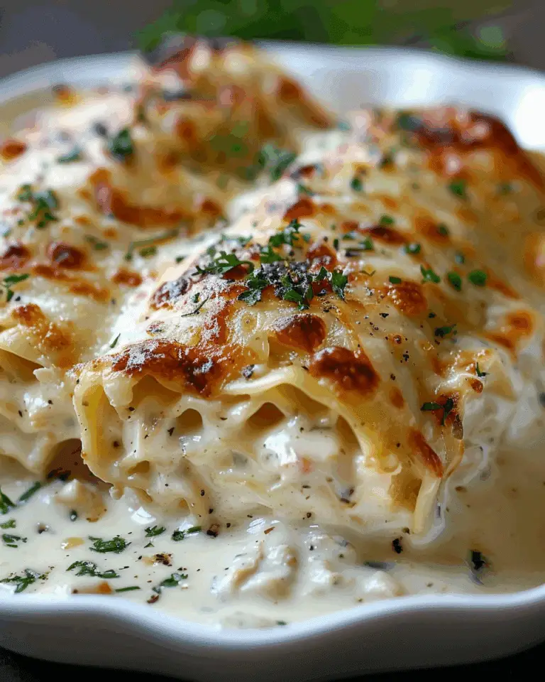 Chicken Alfredo Lasagna Rolls