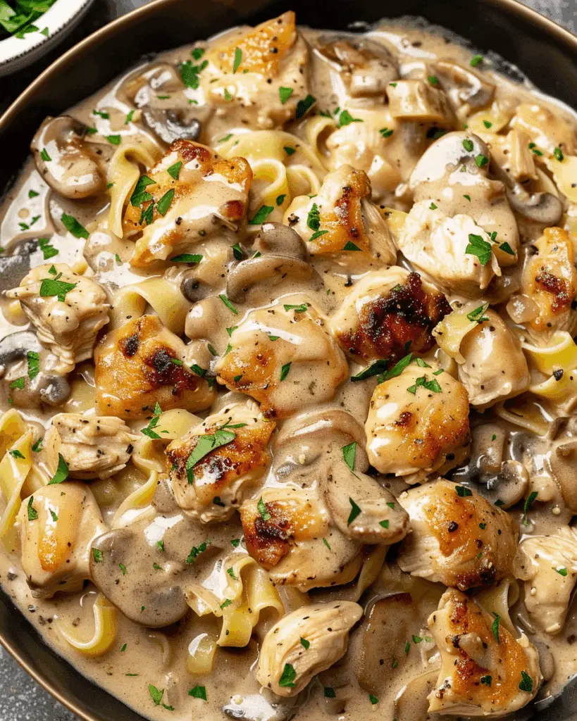 Creamy Chicken Stroganoff