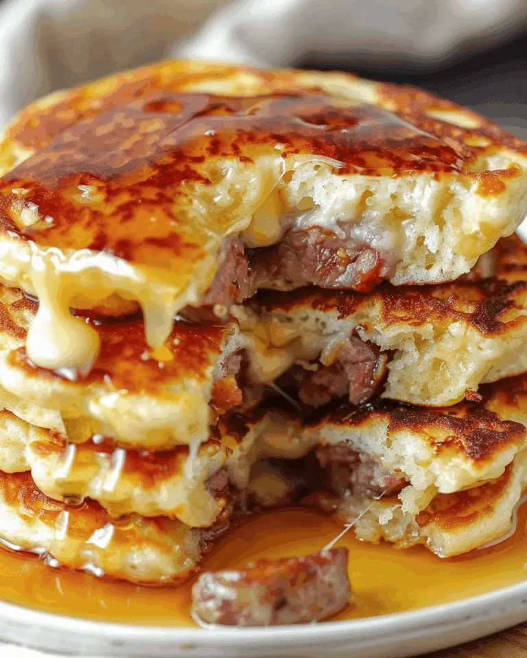 SAUSAGE DIPPED PANCAKES