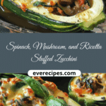 Spinach, Mushroom, and Ricotta Stuffed Zucchini