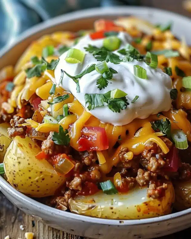 Cheesy Taco Potatoes