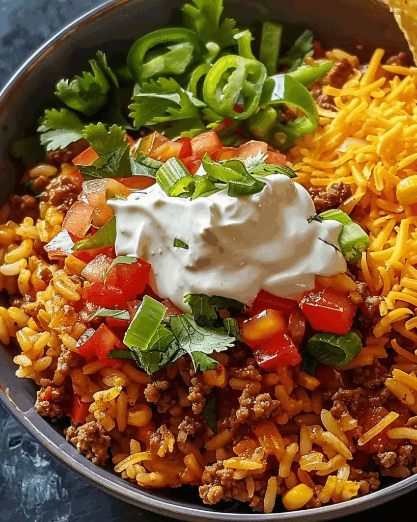 Taco Rice Bowl with Doritos
