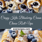 Crispy Keto Blueberry Cream Cheese Roll-Ups