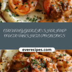 Creamy Garlic Shrimp Over Mashed Potatoes
