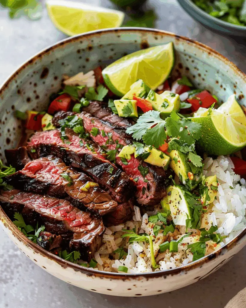 Cilantro Lime Steak Bowls