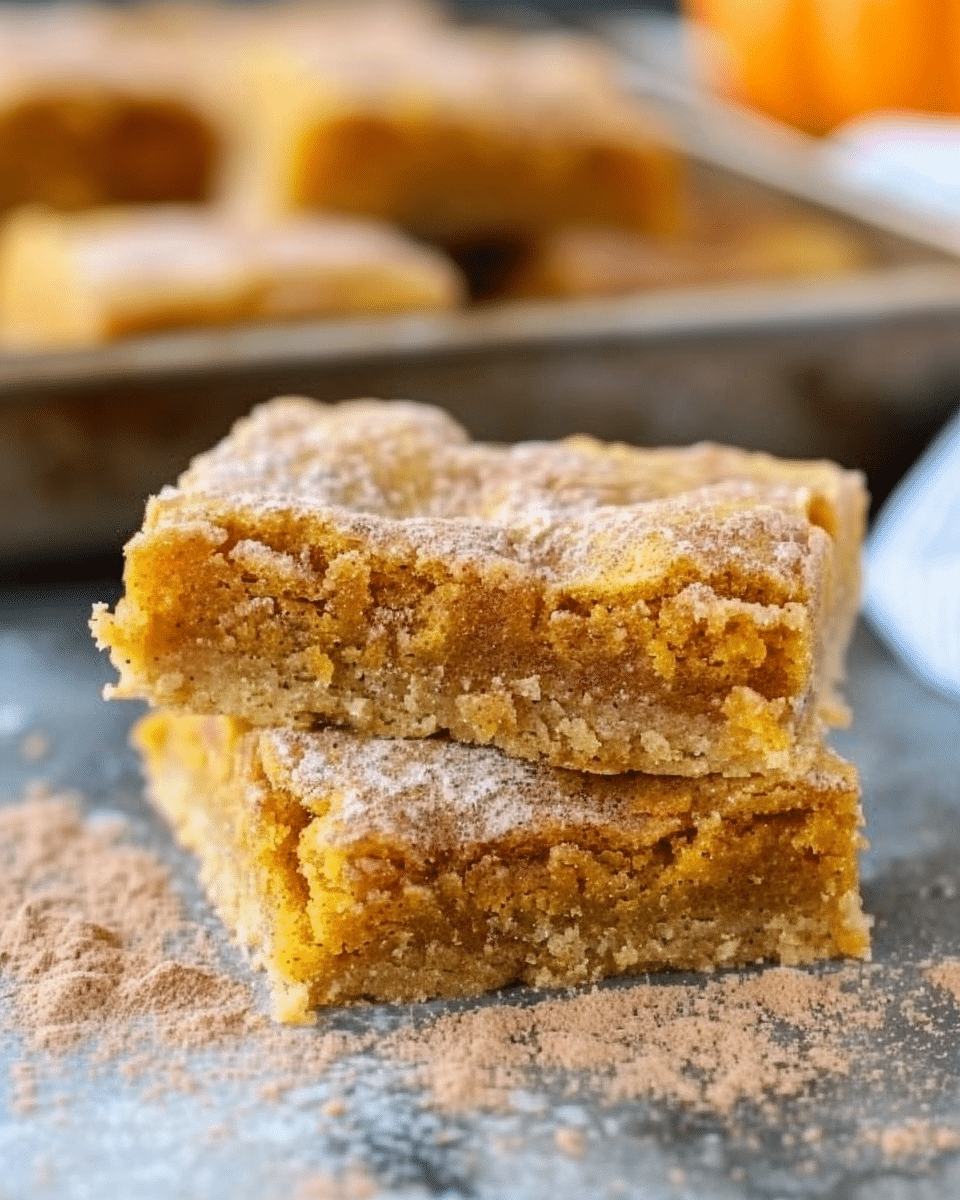 Easy Pumpkin Snickerdoodle Bars