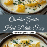 Cheddar Garlic Herb Potato Soup