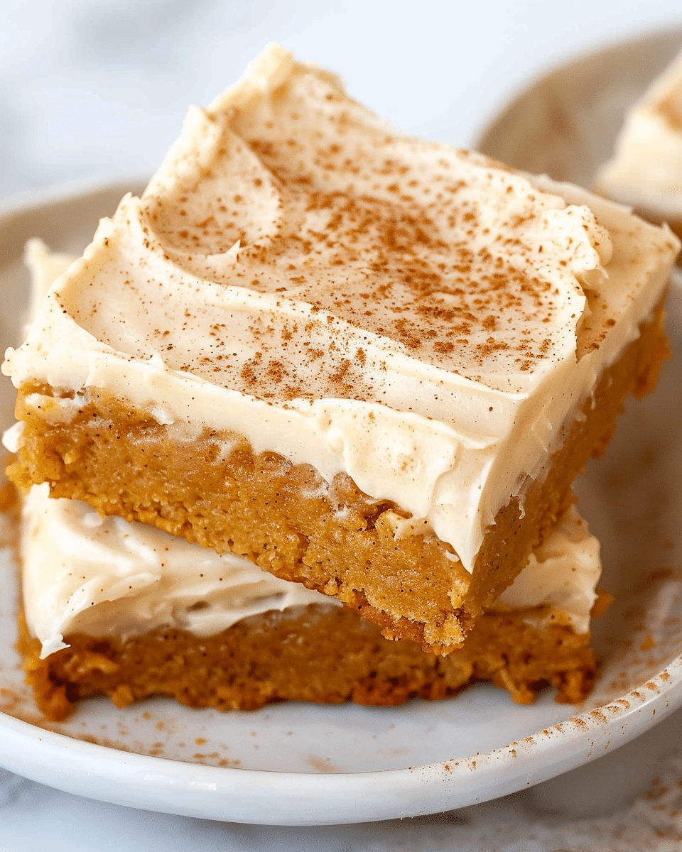 Pumpkin Bars with Cinnamon Cream Cheese Frosting