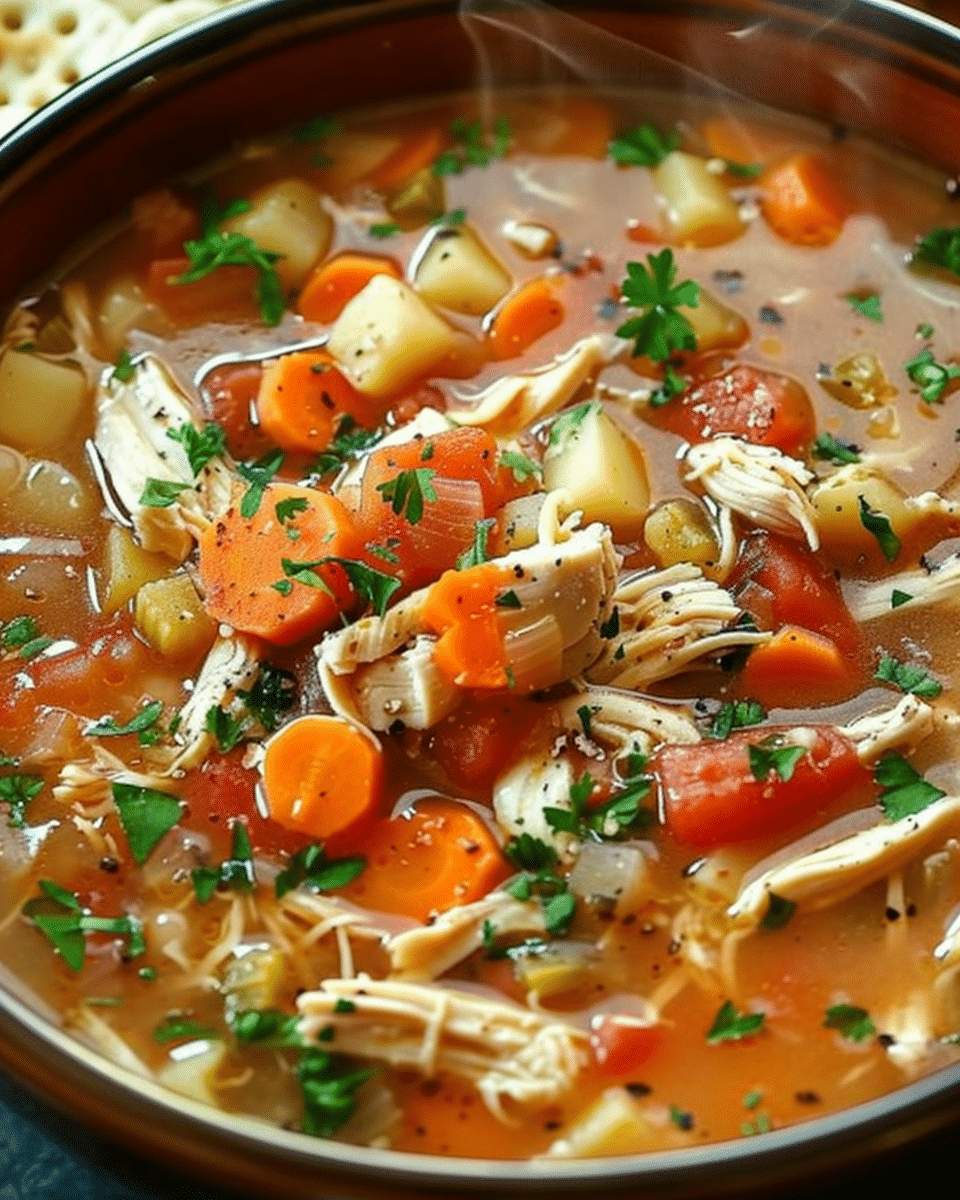 Slow Cooker Sicilian Chicken Soup
