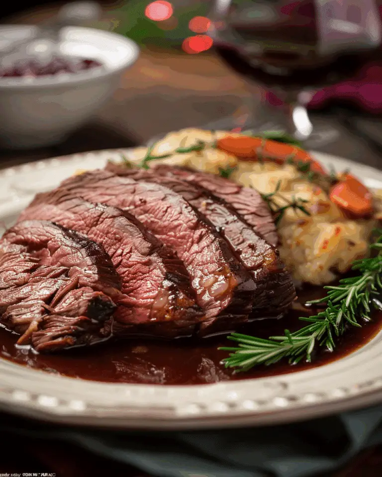 Roast Beef with Red Wine Gravy