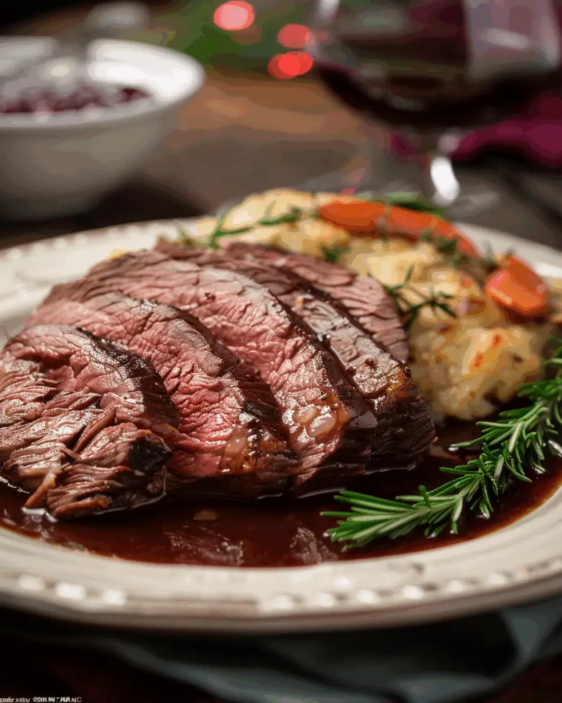 Roast Beef with Red Wine Gravy