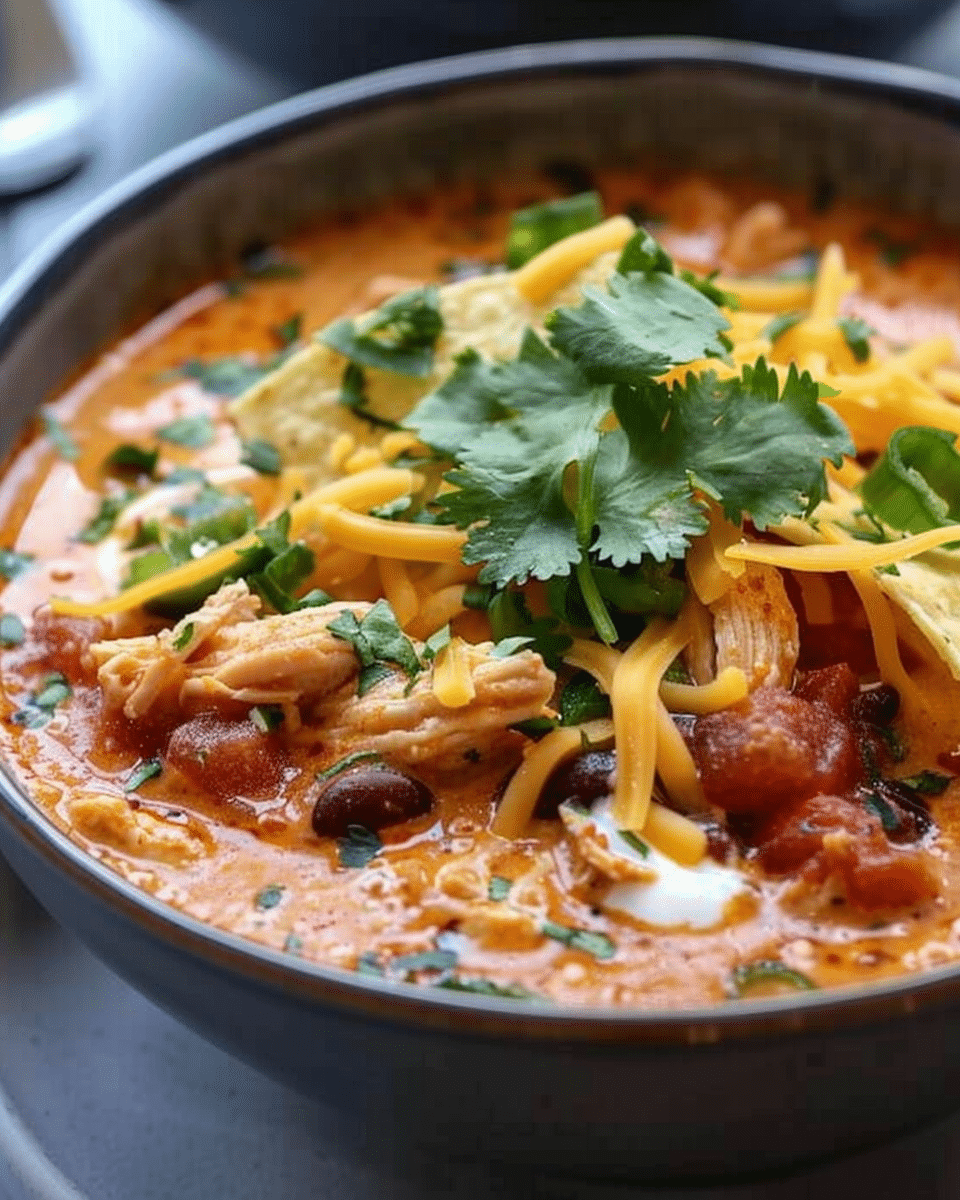 Unbelievable Creamy Chicken Tortilla Soup