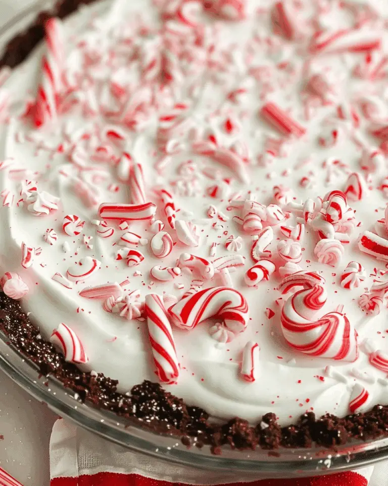 No Bake Christmas Peppermint Pie
