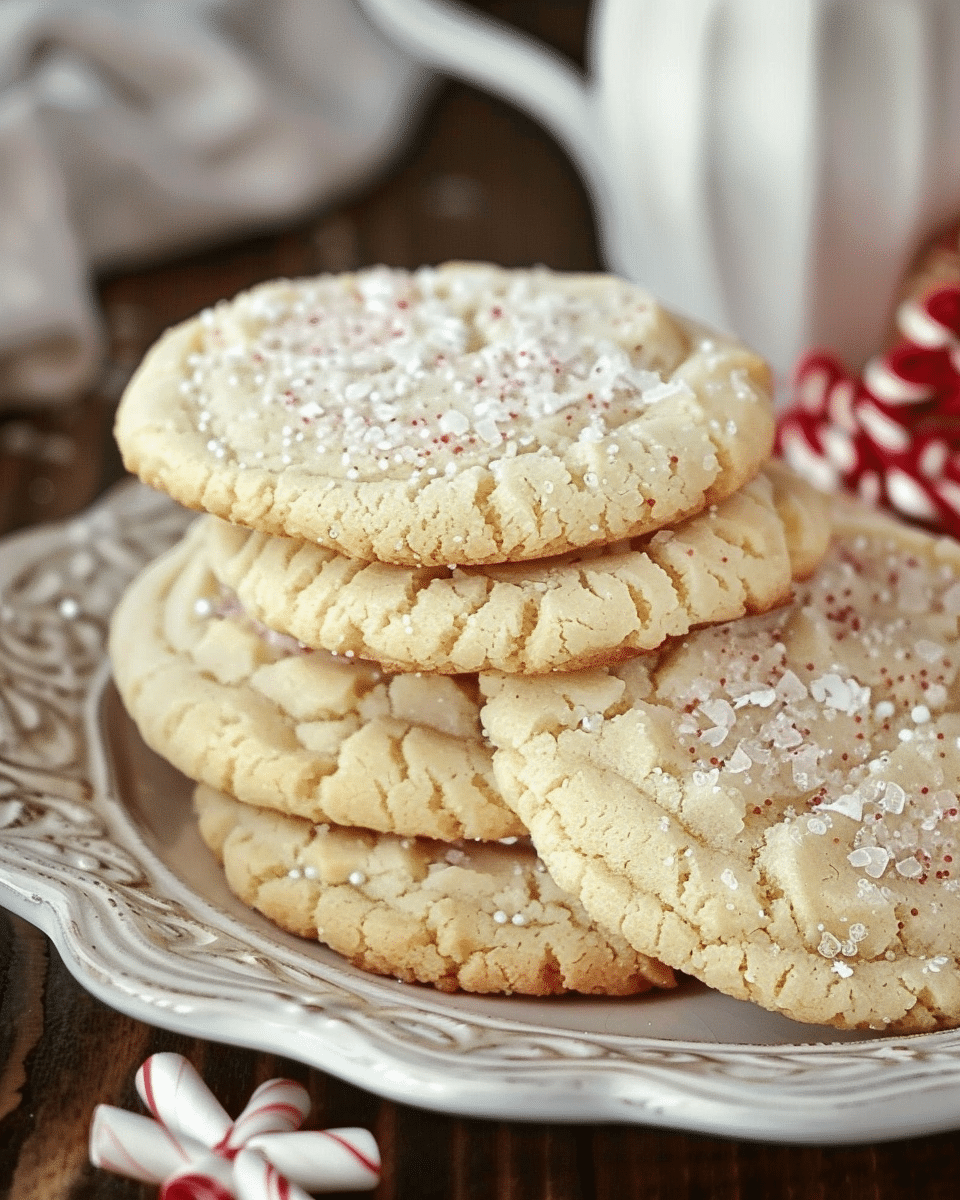 Amish Sugar Cookies with Peppermint Icing