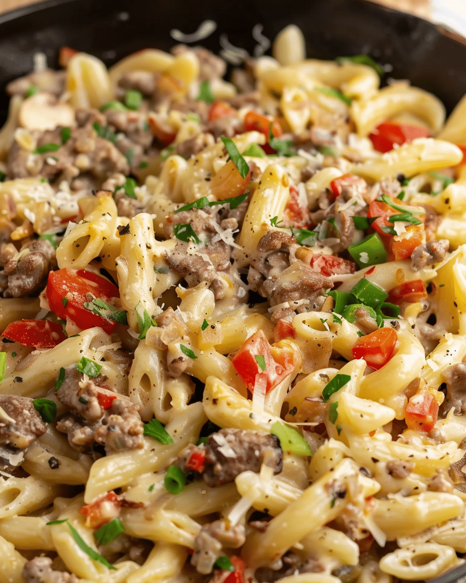 Philly Cheesesteak Pasta