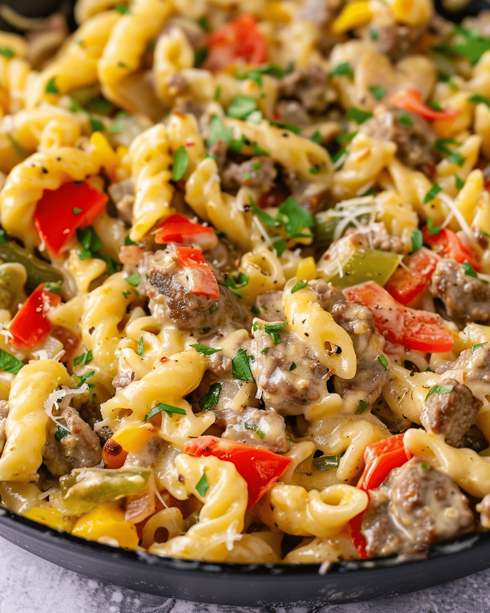Philly Cheesesteak Pasta