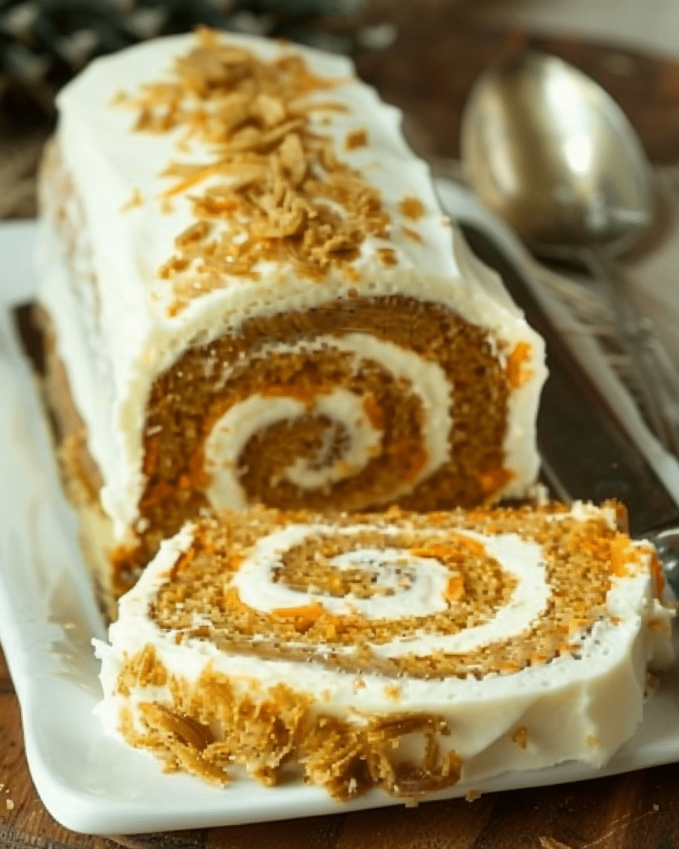 The Best Carrot Cake Roll