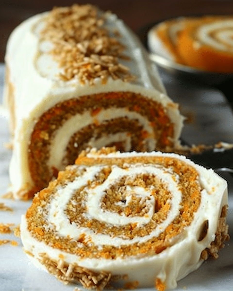 The Best Carrot Cake Roll